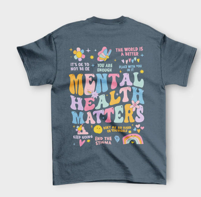 2D Printed Thanksgiving Element All Cotton T-shirt Loose Short Sleeve