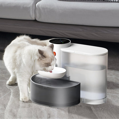 US Local 1Pc Smart Pet Water Fountain Automatic Cat Water Dispenser 3L Cordless Rechargeable Dog Water Fountain Self-Refill With 3 Adjustable Volume 3 Time Intervals Touch Control