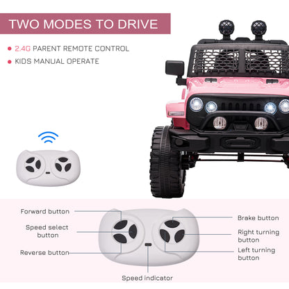 US Local Electric Off-Road Truck 12V Kids Ride On With Remote Control MP3 Music Adjustable Speed