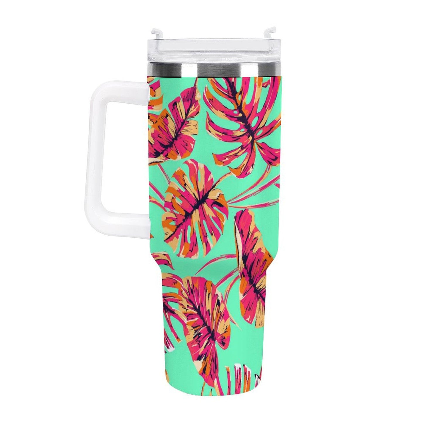 PHDT00442 POD US Local Tumbler 40 oz Large Capacity Car Cup Red, Monstera