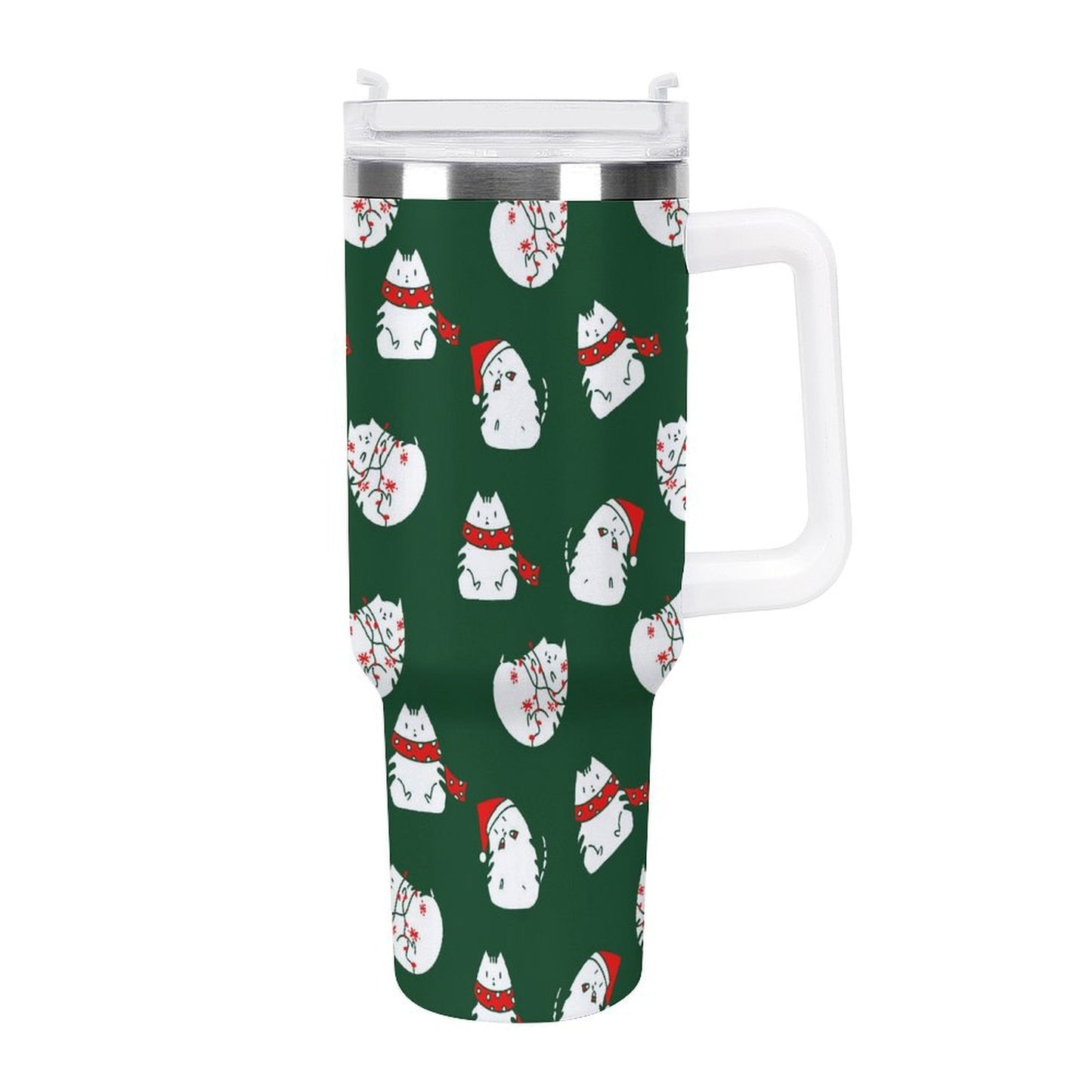 POD US Local Tumbler 40 oz Large Capacity Car Cup Christmas Cat