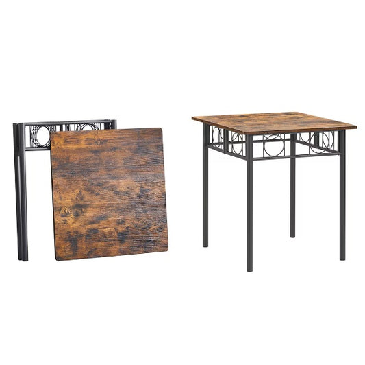 US Local Square Foldable Wood And Metal Tables In The Kitchen, Dining Room