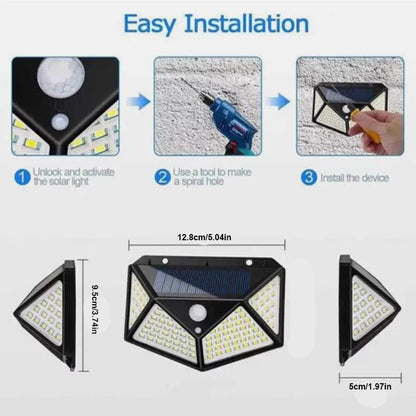 US Local Aolyty Solar Lights Outdoor, Motion Sensor Wall Light 3 Lighting Modes IP65 Waterproof LED Solar Security Lights Four Side Inllumination 2-Pack For Garden Yard Patio Walkway Fence Patio