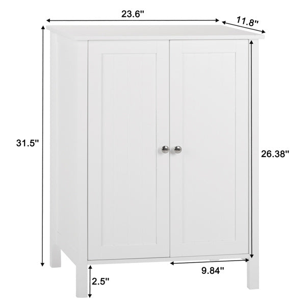 US Local White Double Door Bathroom Cabinet