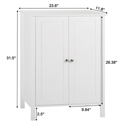 US Local White Double Door Bathroom Cabinet