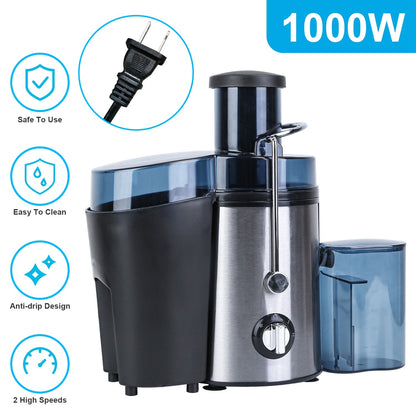 US Local 1Pc Centrifugal Juicer Juice Extractor With 2 Speeds 2.6in Wide Feed Chute 17Oz Juicer Cup 54Oz Pulp Collector Electric Juicer For Fruits Vegetables