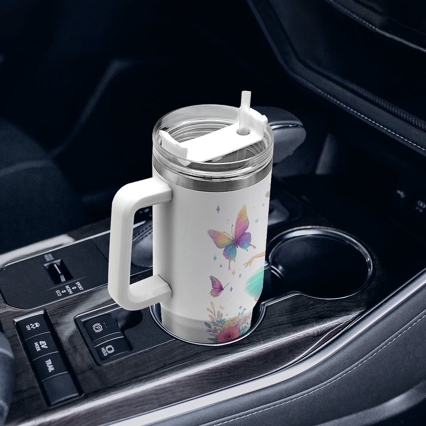 PHDT00518 POD US Local Tumbler 40oz Large Capacity Car Cup Ballet, Butterfly, Dance