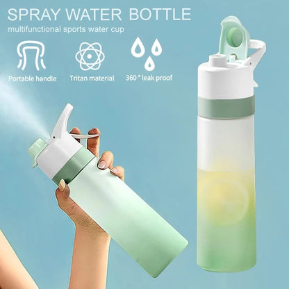 US Local Spray Water Bottle For Girls Outdoor Sport Fitness Water Cup Large Capacity Spray Bottle Drinkware Travel Bottles Kitchen Gadgets