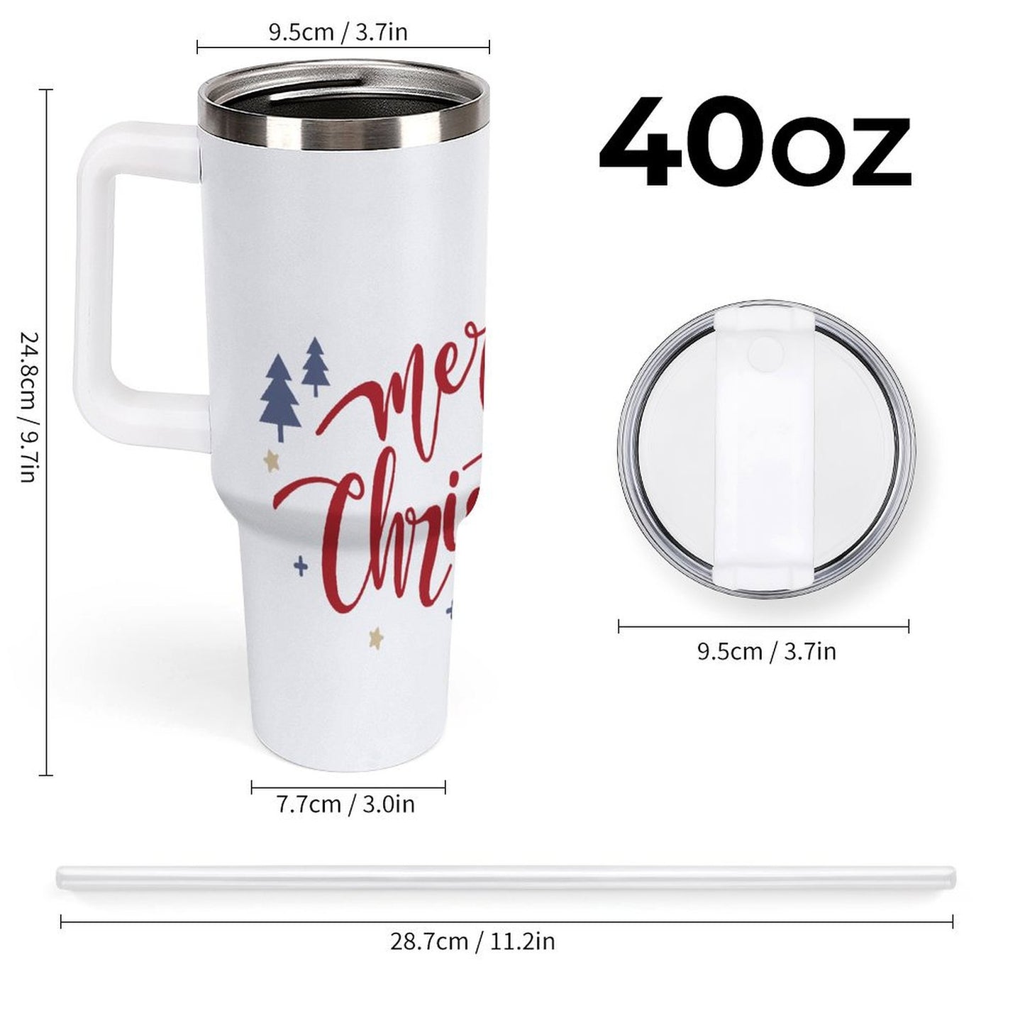 PHDT00167 POD US Local Tumbler 40 oz Large Capacity Car Cup Christmas