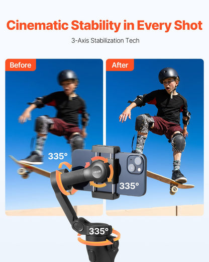 US Local Gimbal Stabilizer For Smartphone 3-Axis Phone Gimbal For Android IPhoneFoldable