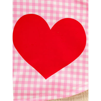 US Local Sweet Baby Toddler Girl's Short Sleeve Letter Heart Print Doll Collar Dress With Matching Headband