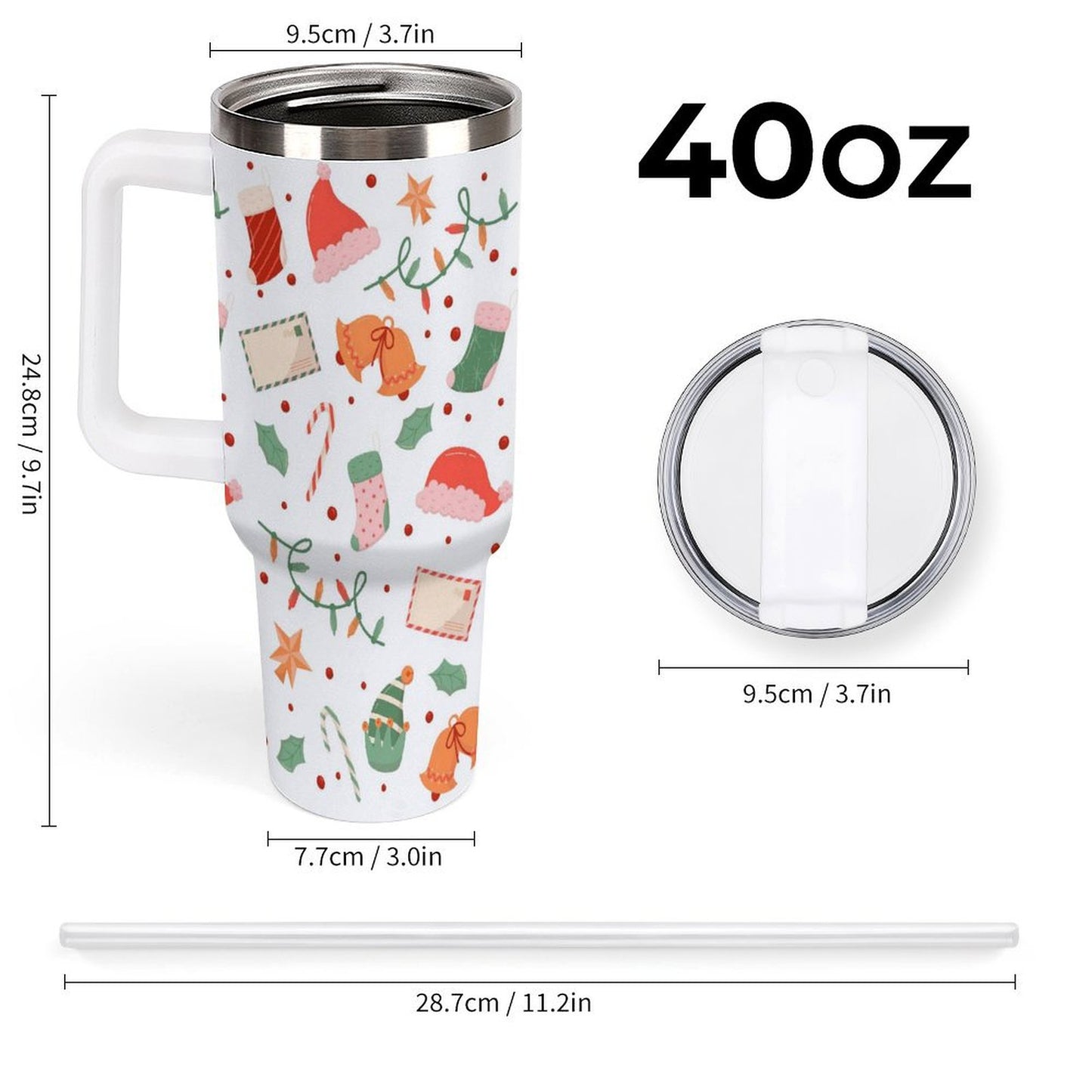PHDT00025 POD US Local Tumbler 40 oz Large Capacity Car Cup Christmas