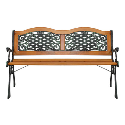 US Local Double Arched Back Iron Wood Bench