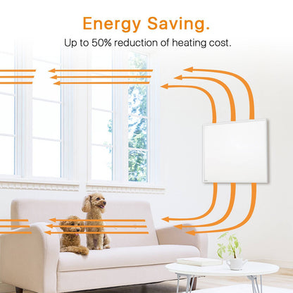 US Local 500W Electric Wall Mounted Space Flat Panel Heater, Portable With Back Stand