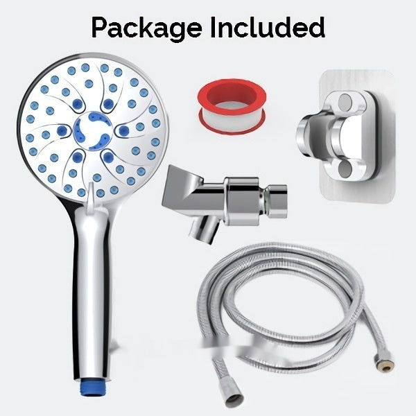 US Local Handheld With 2 Gear Spray Gun 5 Gear Supercharged Shower