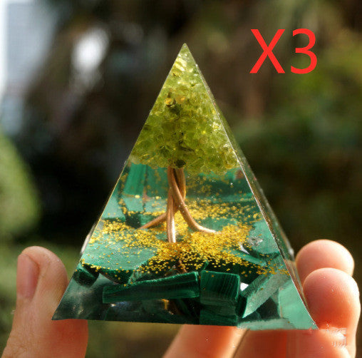 USA Local Pyramid Decoration Natural Crystal Gravel Energy Tower