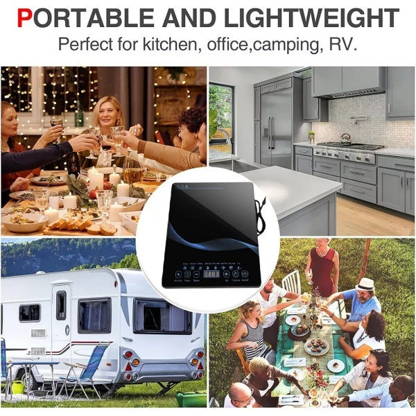 UK Local Compact Induction Cooker With High Power Output Timer  Safety Lock Included