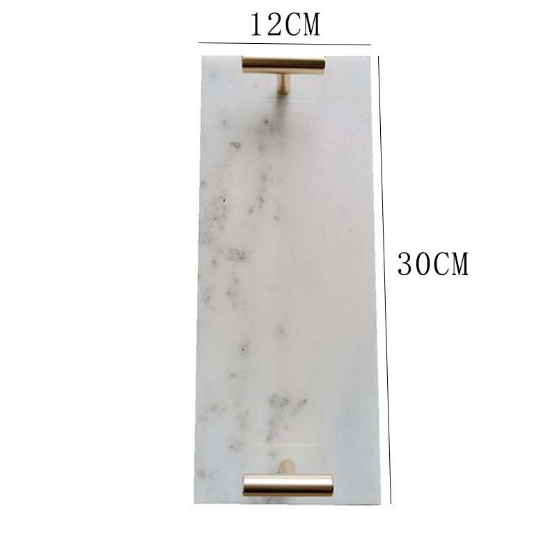 US Local Nordic Style Mild Luxury Marble Tray Dessert Plate Dish Jewelry Storage Tray