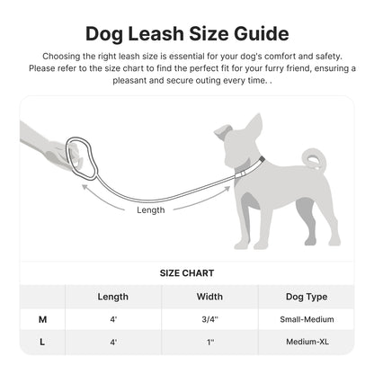 US Local PETMARVEL Adjustable 4 FT Stylish Dog Leash Neoprene Padded Handle