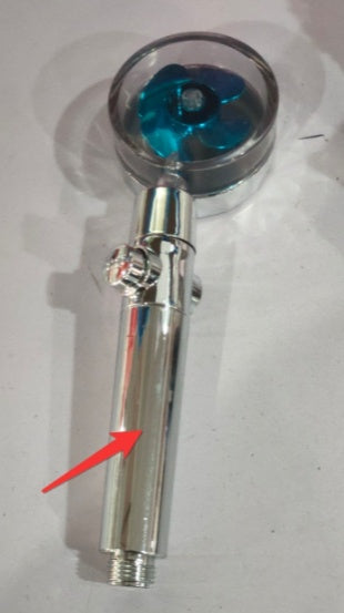 Turbo Propeller Shower Head Water Saving High Preassure Flow 360 Degrees With Fan Extension Showerhead Rainfall With Holder