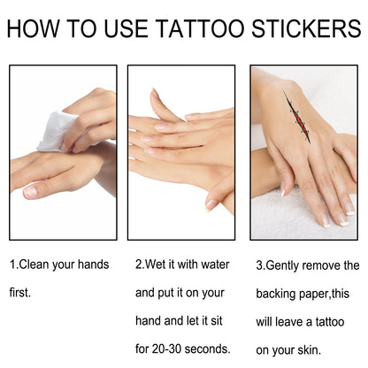 US Local Halloween Horror Party Party Makeup Decoration Mouth Tattoo Stickers