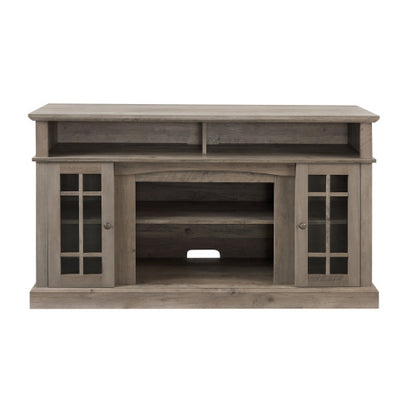US Local Classic TV Media Stand Modern Entertainment Console For TV Up To 65 With Open And Closed Storage Space, Gray Wash