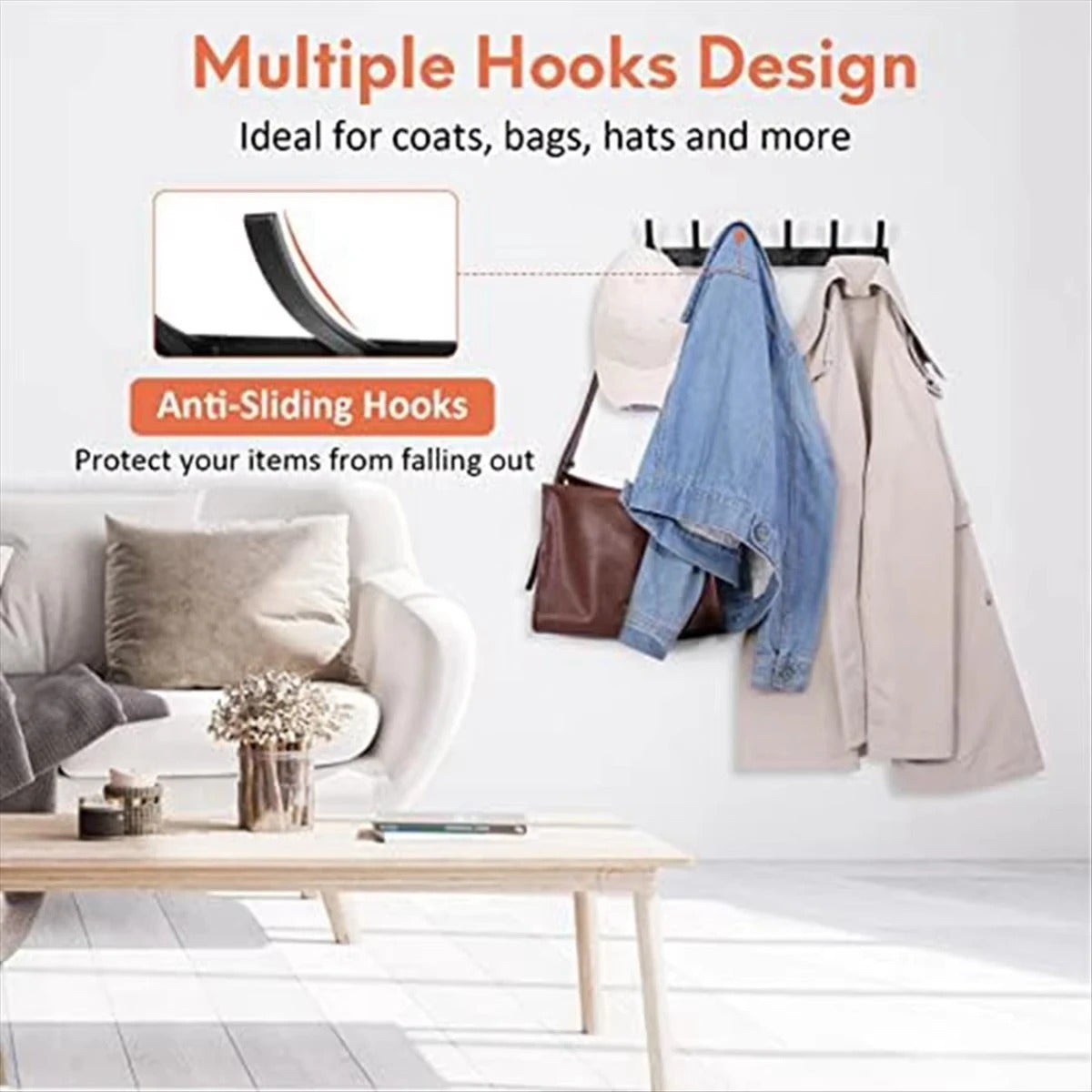 UK Local 1 pc Wall Mount Coat Rack Thickened Cloth Hook Bathroom Sticky Hook Towel Cloth Wall Hanger Iron Crafts For Wall Hanging
