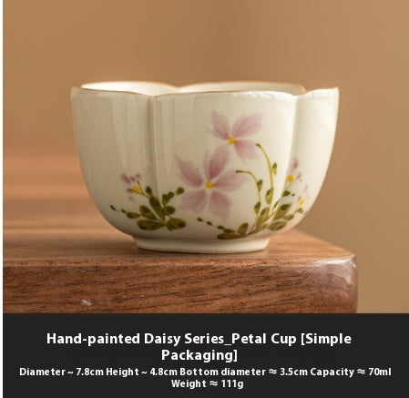 Little Daisy Petals Master Household Kung Fu Tea Cup
