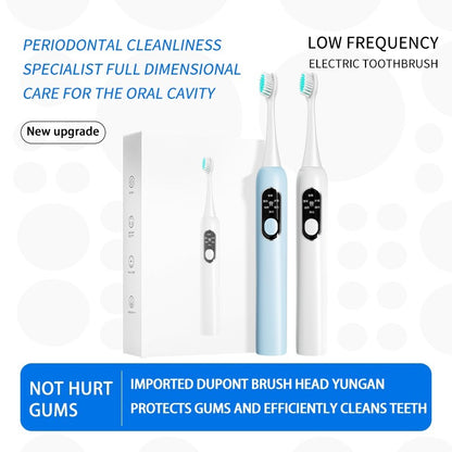 US Local White Low Frequency Electric Toothbrush-1pcs
