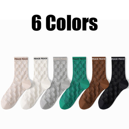 US Local 6 Pairs Womens Crew Socks Casual Knit Comfy Seamless Comfort Breathable Cool Dress Socks For Outdoor Sports Running Fitness Cycling