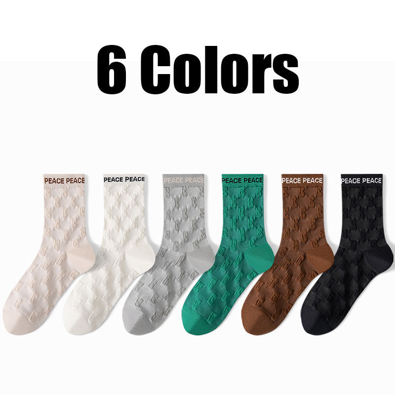 US Local 6 Pairs Womens Crew Socks Casual Knit Comfy Seamless Comfort Breathable Cool Dress Socks For Outdoor Sports Running Fitness Cycling