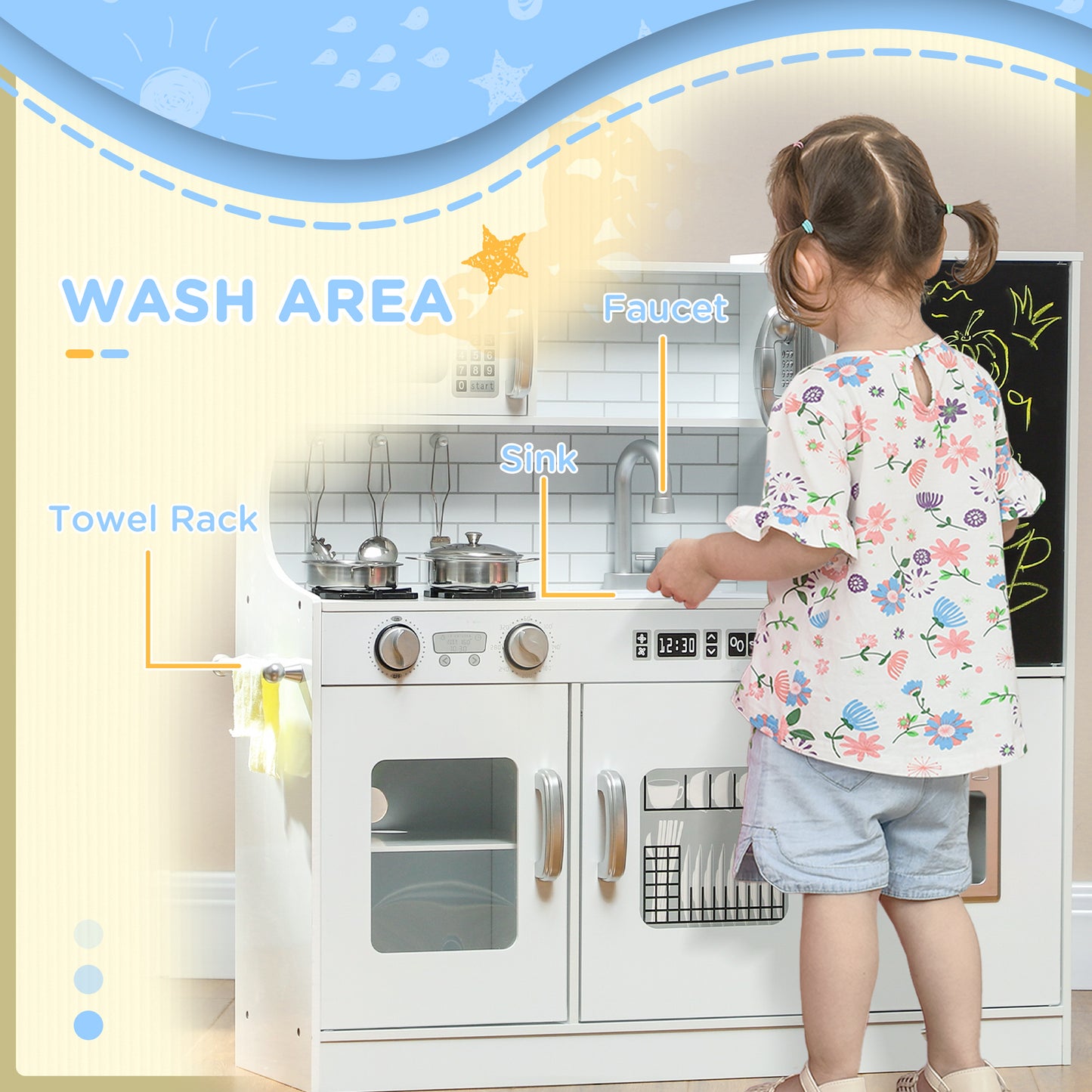 US Local Pretend Play Kitchen