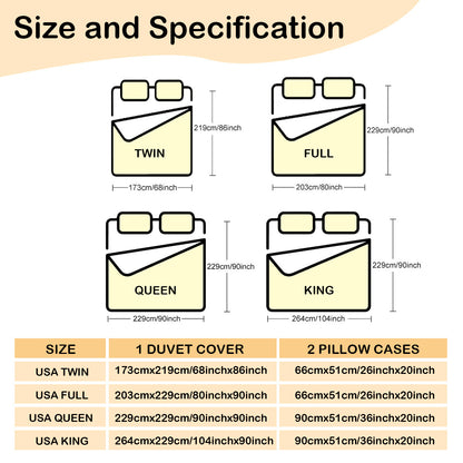 US Local 3 piece Set Of Simple And Fresh Blue And White Floral Duvet Cover, Polyester Bedroom Decoration Bedding Set Twin Full Queen King Size