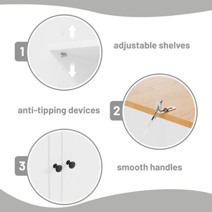 US Loccal 40.2x20x71.3 Inches Tall Freestanding Kitchen Pantry Large Cabinet Storage Cabinet Unavailable Platforms- Welfel
