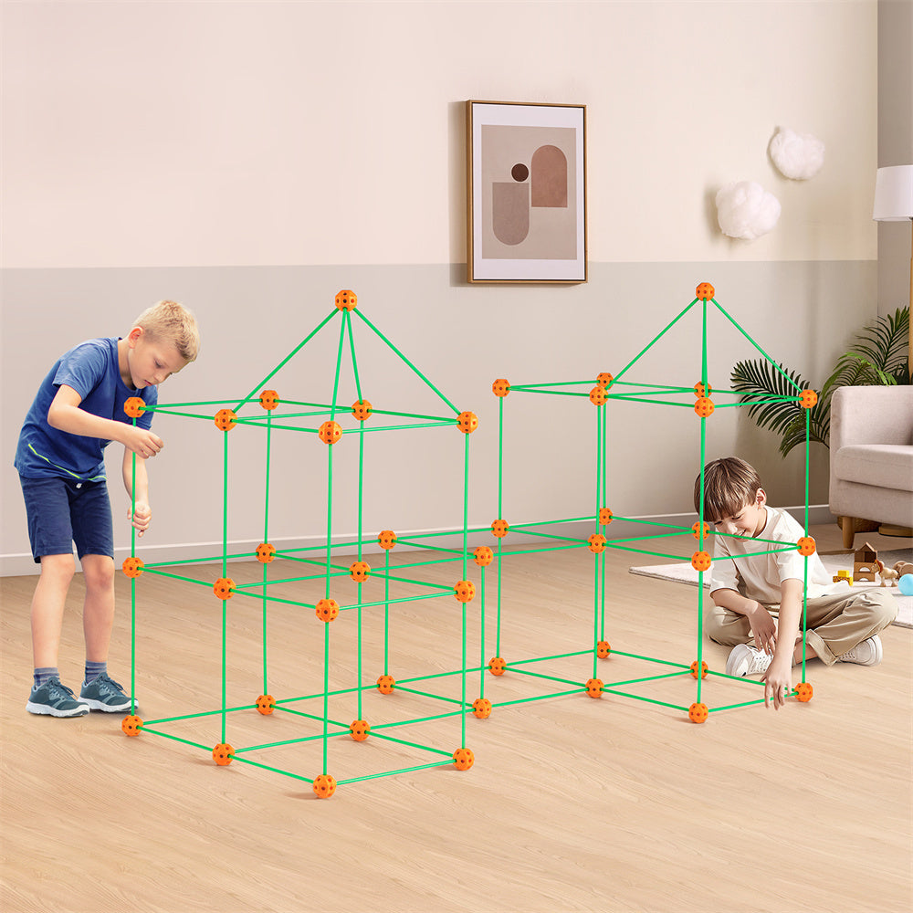 US Local VEVOR Tent Fort Building Kit For Kid Glow In The Dark STEM Construction Toy 140P