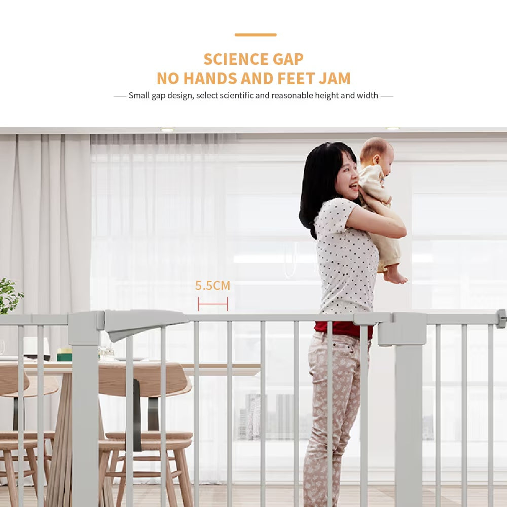 US Local High White Child Safety Gate For Baby Door Barrier With Extensions