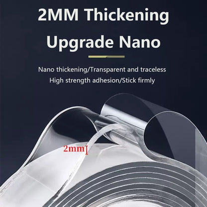 US Local Nano Double Sided Transparent Tape Reusable Waterproof Tape For Cleaning Kitchen And Bathroom Supplies Tape