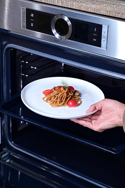 US Local Lily Bone China Dinnerware Set, 16 Pieces, Service For 4, White Plates, Dishes, Bowls Set, Microwave And Dishwasher Safe