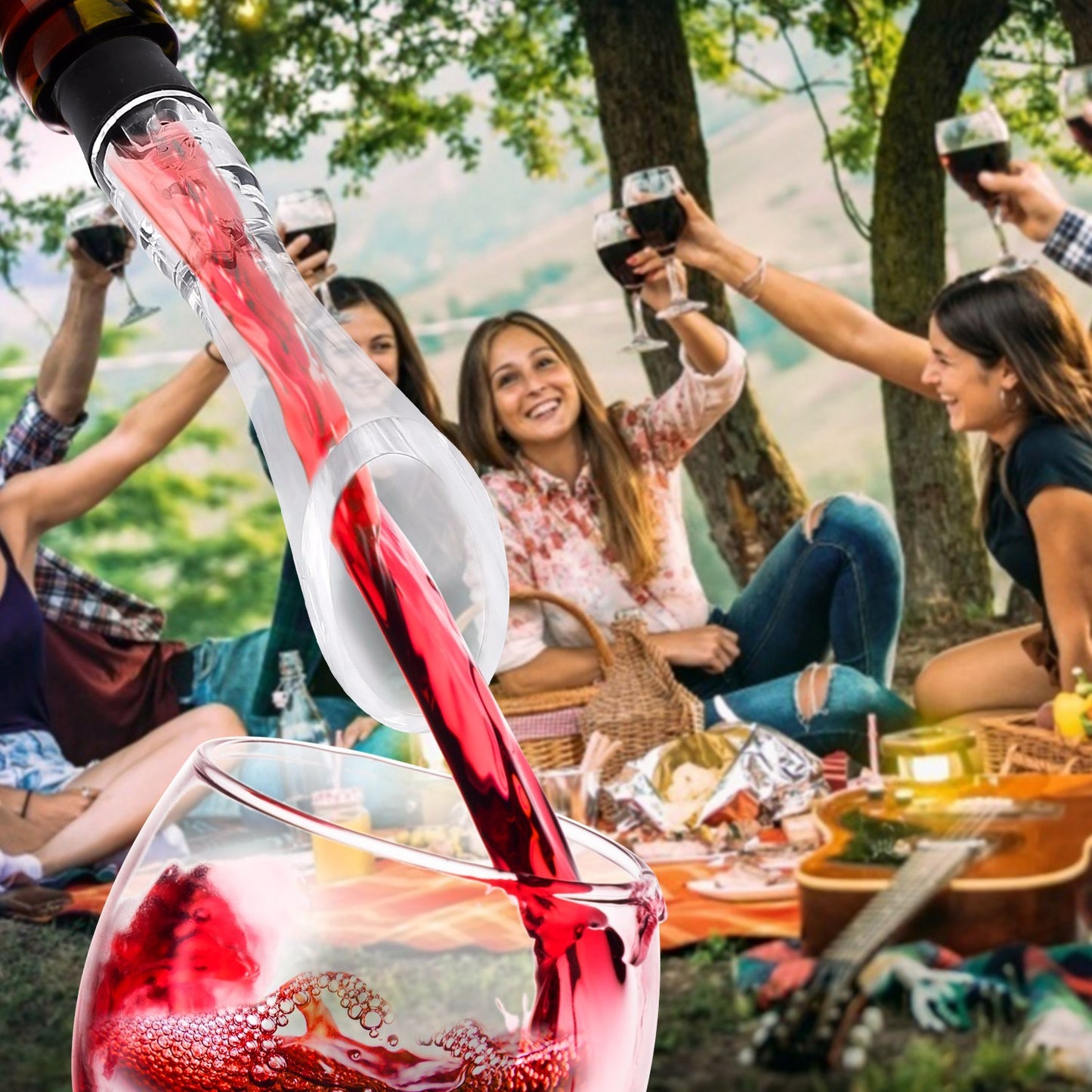 US Local 1 Pc Wine Aerator Pourer Spout Decanter Spout Attachable In-Bottle Wine Drip Stopper