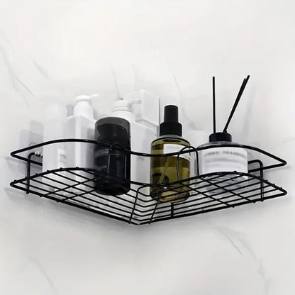 US Local 1pc Wall Mounted Bathroom Shelf, Shower Caddy Rack, No Punching Triangle Storage Rack For Bathroom Kitchen, Bathroom Accessories