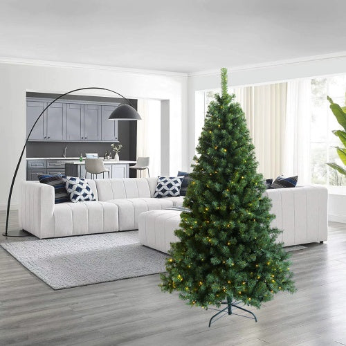 US Local Pre-Installed Illuminated Christmas Tree 6 Foot Faux Hinged Christmas Tree With Foldable Stand