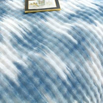 US Local Velvet Camouflage Duvet Cover Set - Blue