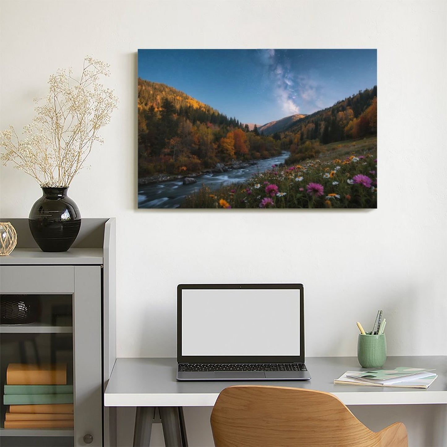 Decorative Interior Frame Painting Mountain-river-starry-autumn-5