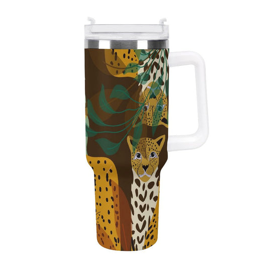 PHDT00405 POD US Local Tumbler 40 oz Large Capacity Car Cup Leopard
