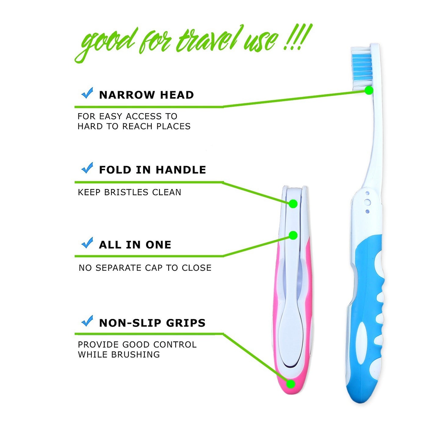 Foldable Toothbrush Travel Portable Glue Injection Prawn Toothbrush