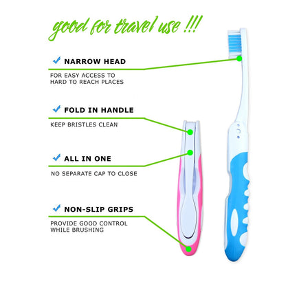 Foldable Toothbrush Travel Portable Glue Injection Prawn Toothbrush