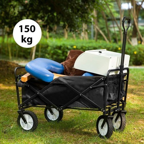UK Local Garden Cart Foldable Pull Wagon Hand Cart Garden Transport Cart Collapsible Portable Folding Cart