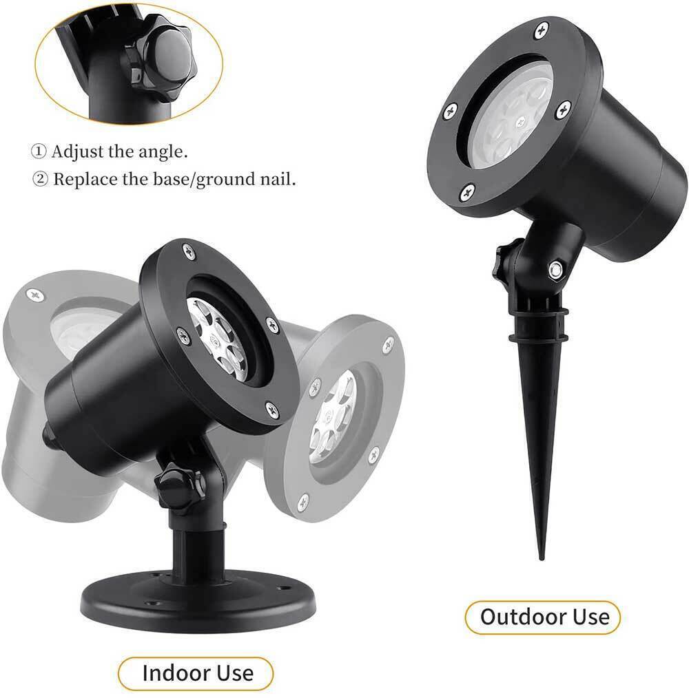 US Local 48 Pattern Christmas Projector Laser Light Snow LED Lamp Landscape Garden XMAS