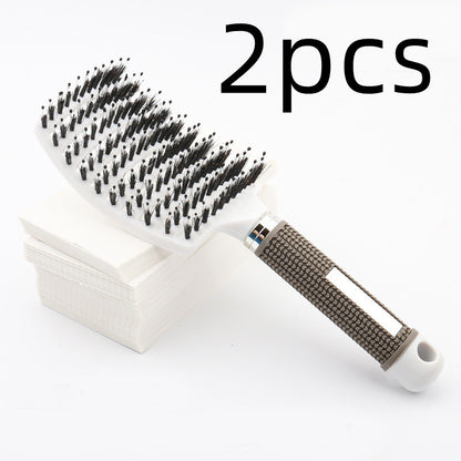 Large Curved Comb Hairbrush Boar Bristles Massage Comb Curly Hair Multifunctional Hair Brush