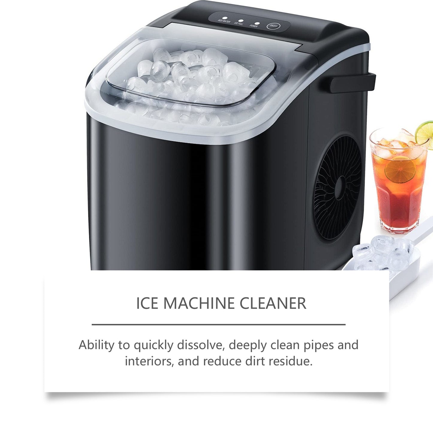 US Local Household Convenient, Gentle Cleaning, Descaling, Deodorization, Daily Care, Ice Making Machine